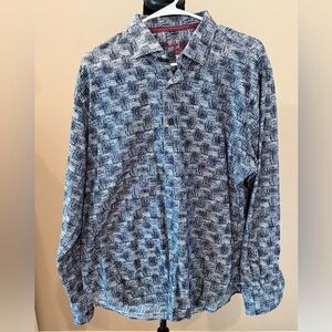 Men’s VISCONTI BLACK button down dress shirt- Size XL